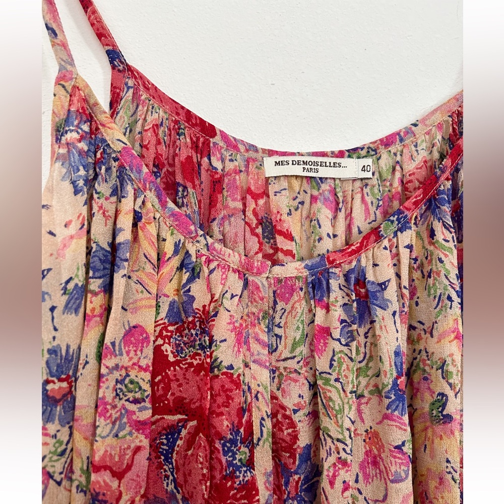 Mes Demoiselles Oltremare floral top - Picture 2 of 3